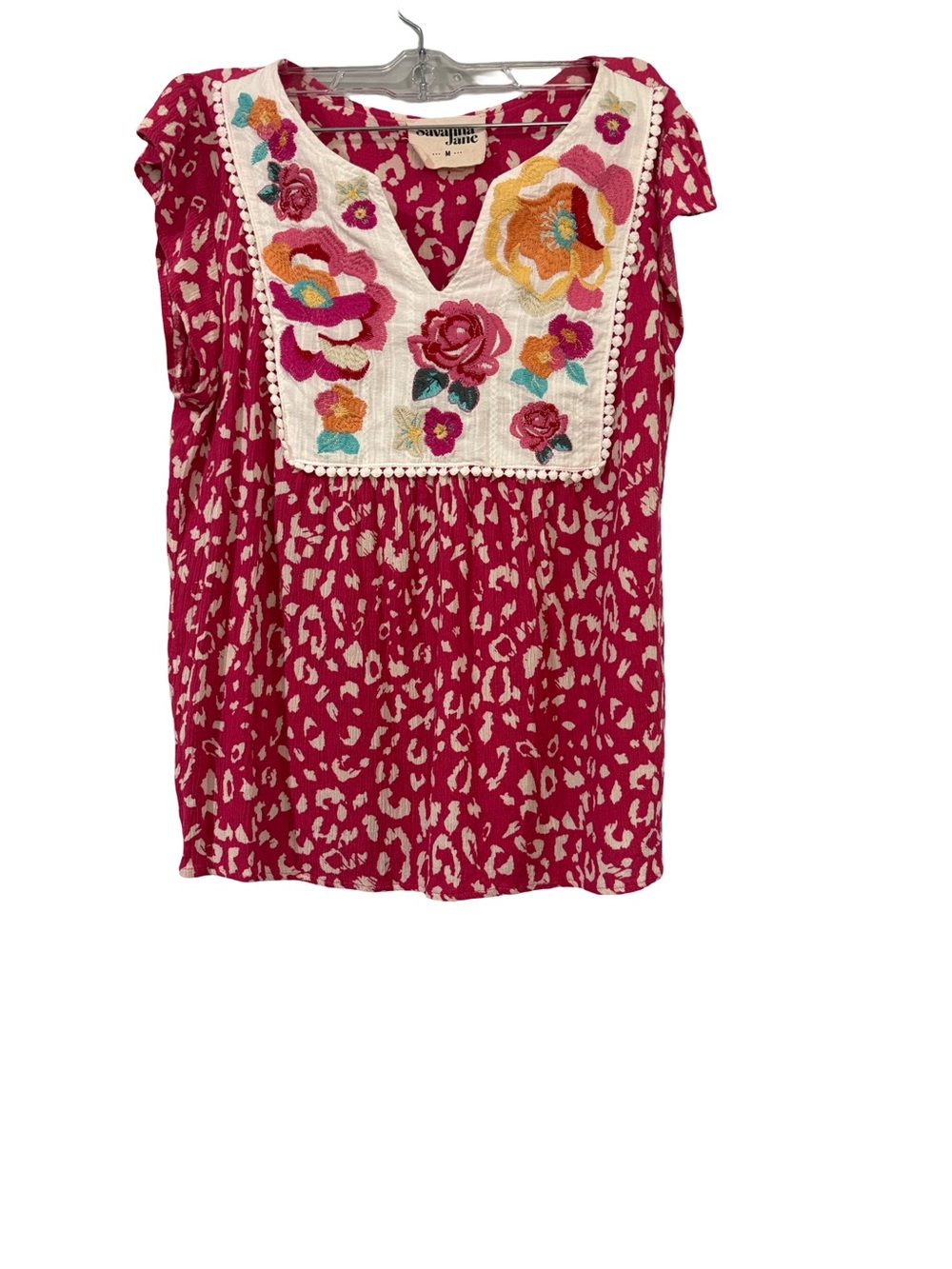 SAVANNAH JANE EMBROIDERED COTTAGECORE TOP SIZE/M